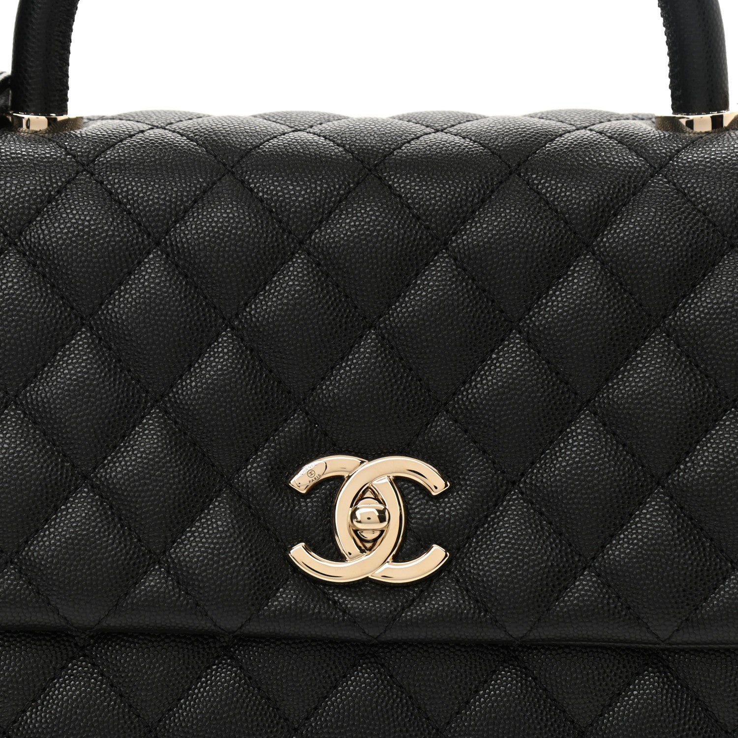 Chanel Caviar Quilted Small Coco Handle Flap Black 8 of 9