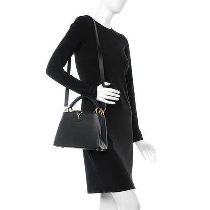 Louis Vuitton Taurillon Capucines BB Black 2 of 8