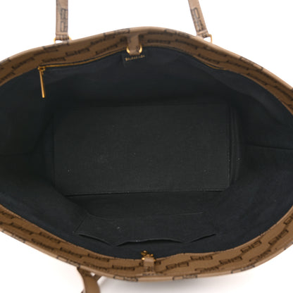 Balenciaga Coated Canvas BB Monogram Large Signature East West Shopper Bag Beige Brown 5 of 11