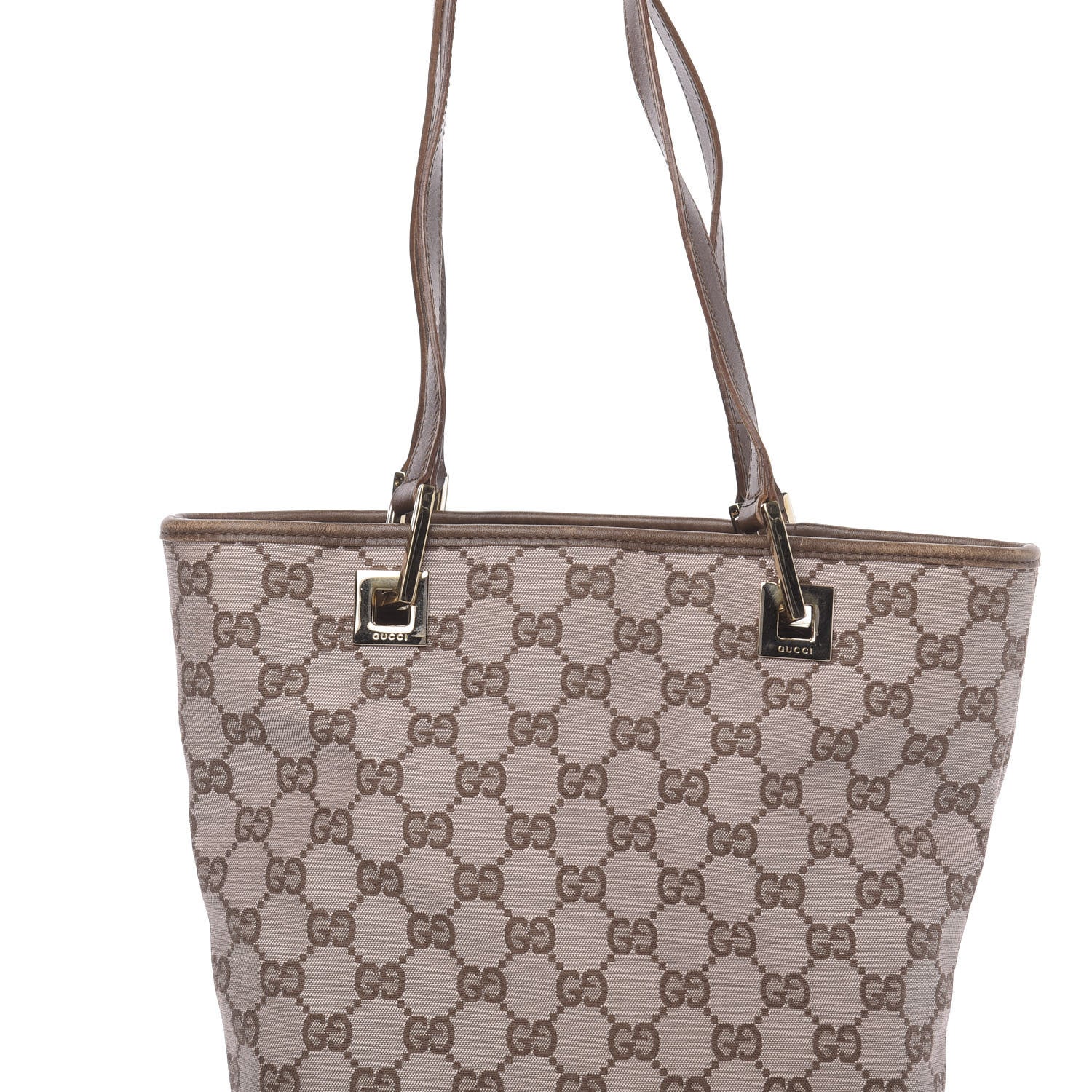 Gucci Monogram Small Bucket Tote Brown 9 of 13