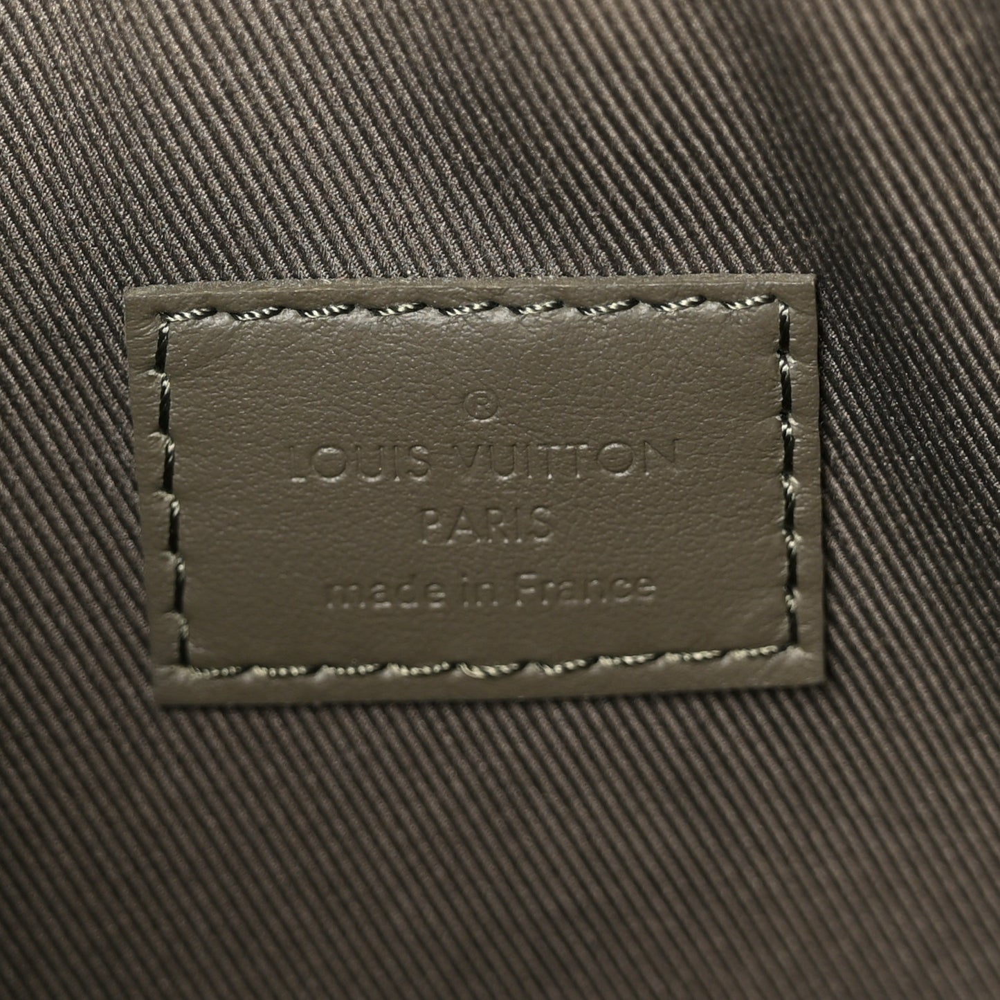Grained Calfskin Aerogram Takeoff Pouch Grey