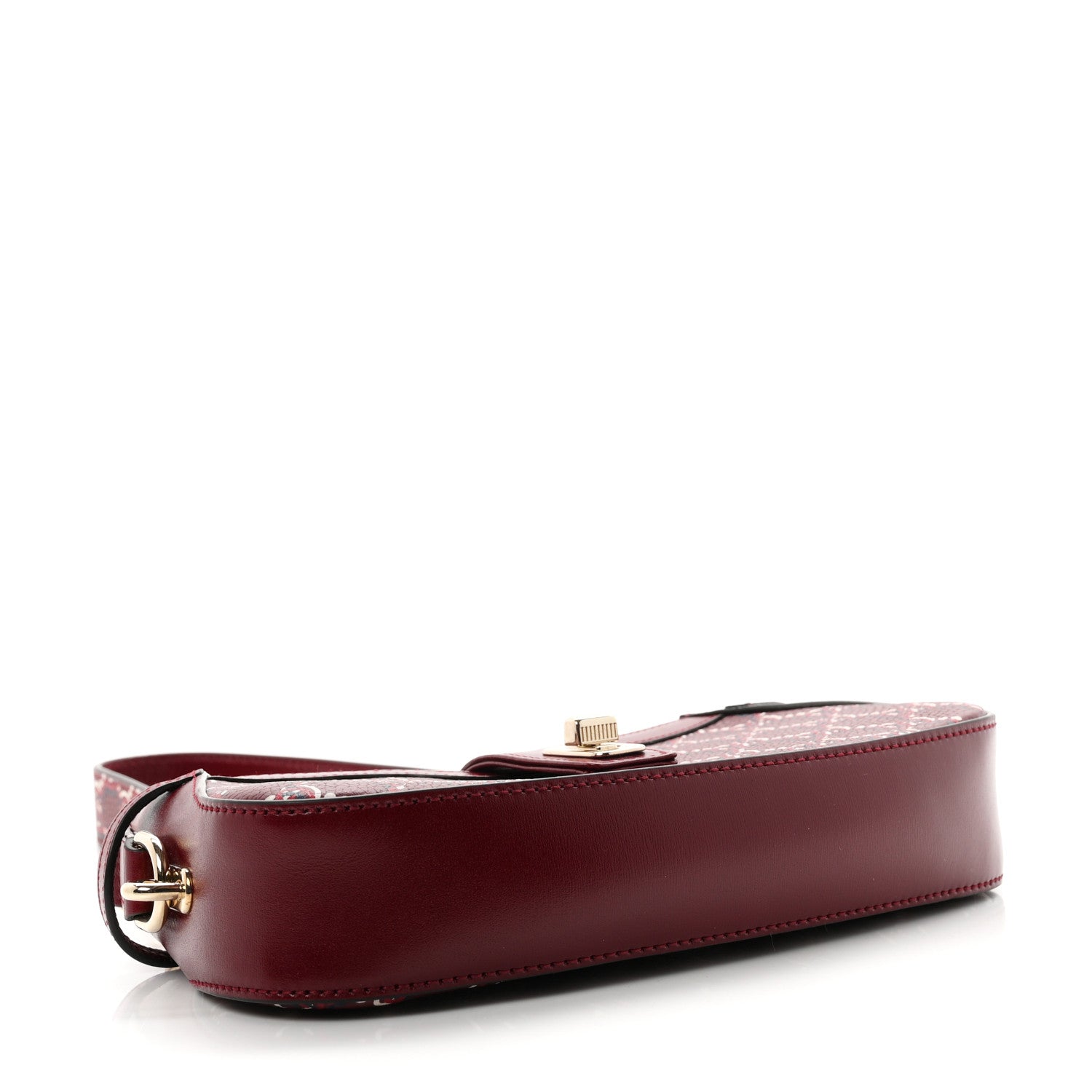 Gucci GG Shadow Monogram Mini Moon Side Shoulder Bag Rosso Ancora Red 4 of 10