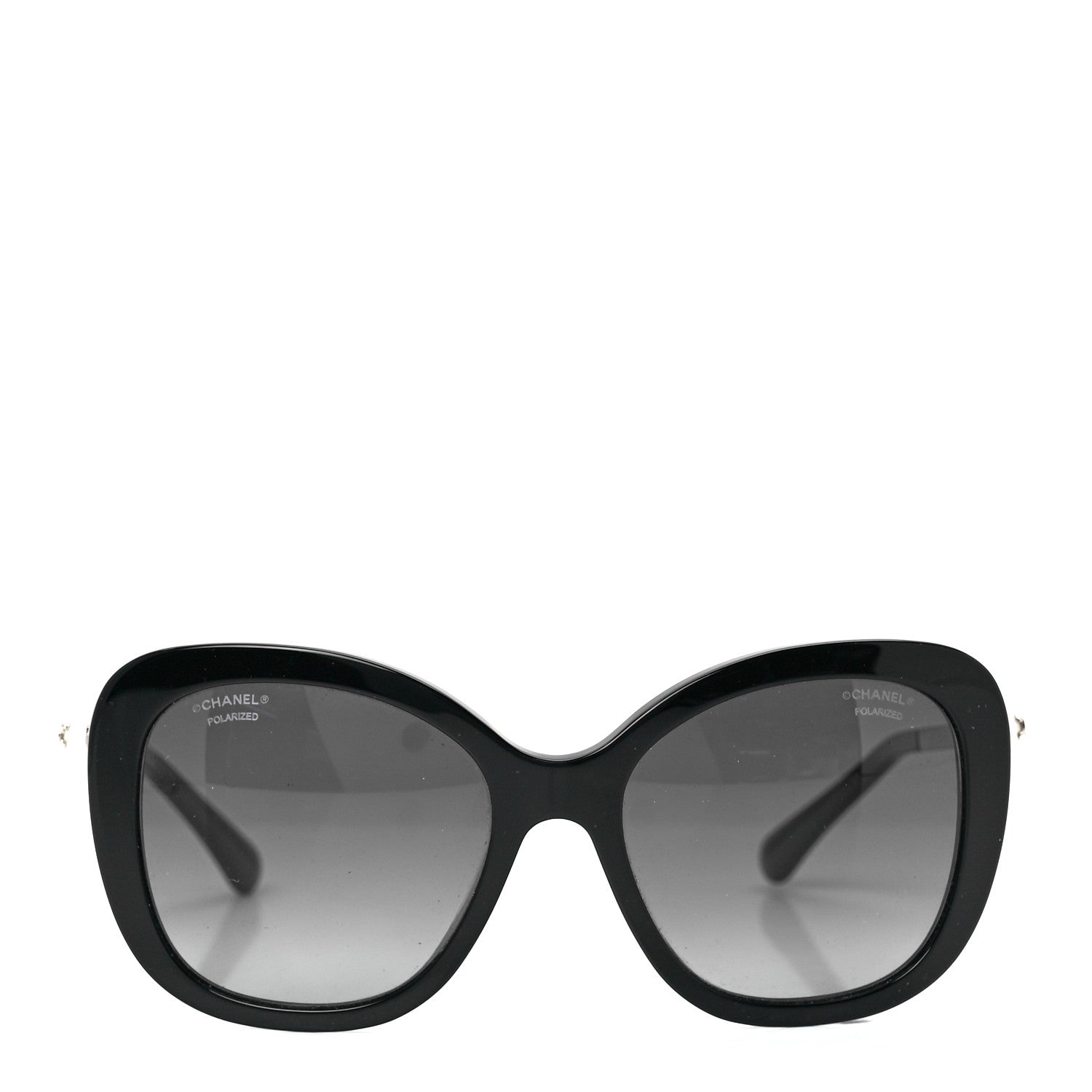 Chanel Acetate Polarized Butterfly Winter Pearl Sunglasses 5339-H-A Black 2 of 8