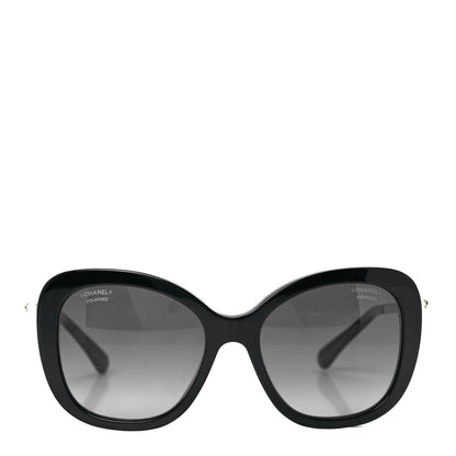 Chanel Acetate Polarized Butterfly Winter Pearl Sunglasses 5339-H-A Black 2 of 8