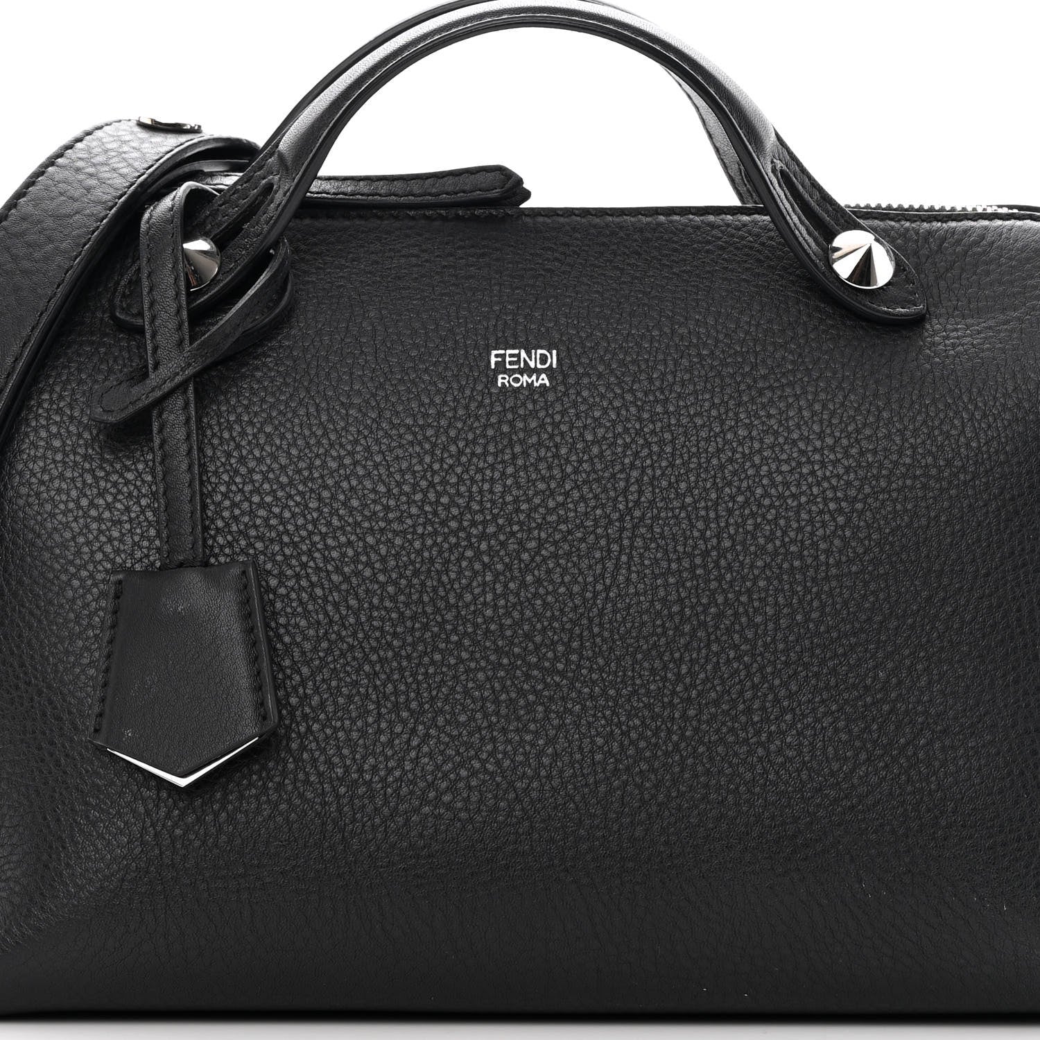 Fendi Vitello Dolce Medium By The Way Boston Bag Black 9 of 11