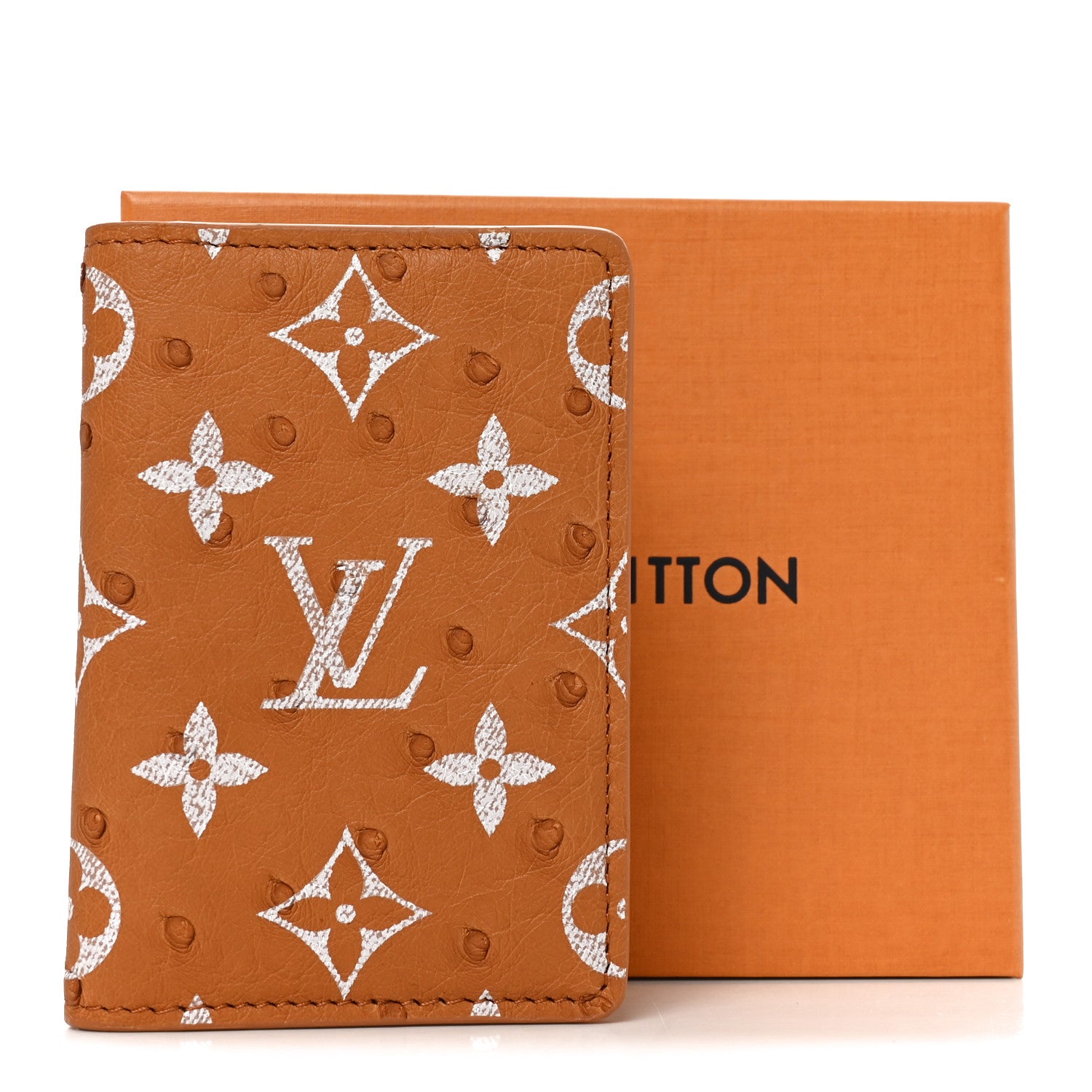 Louis Vuitton Ostrich Monogram Pocket Organizer NM Caramel 7 of 7