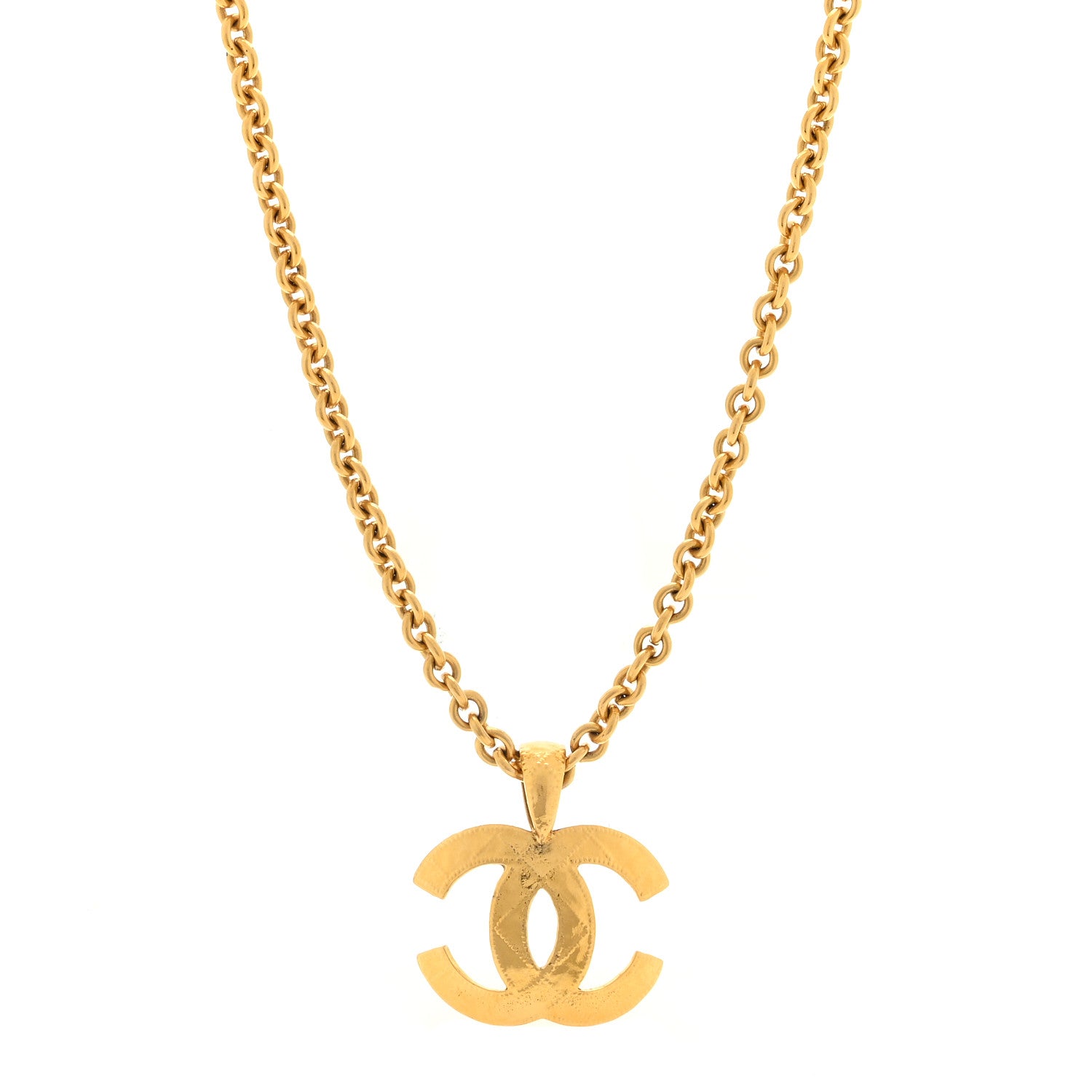Chanel Quilted CC Long Chain Necklace Gold 1 of 5