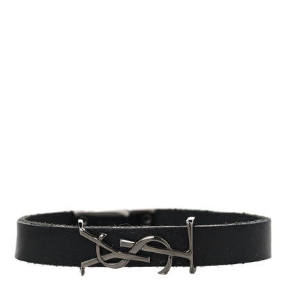 Saint Laurent Calfskin Opyum Bracelet S Black 2 of 8