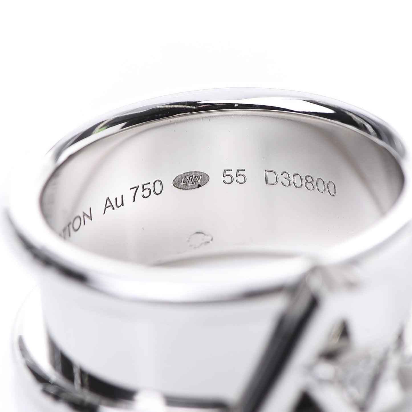 18K White Gold Diamond Volt One Band Ring 55 7.25