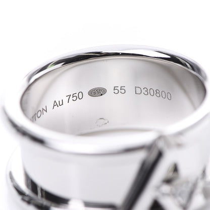 Louis Vuitton 18K White Gold Diamond Volt One Band Ring 55 7.25 5 of 6