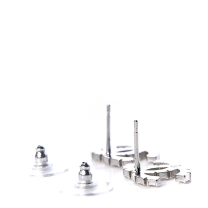 Chanel Crystal CC Earrings Silver 3 of 5
