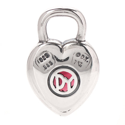 David Yurman Sterling Silver 14K Yellow Gold Garnet Heart Pendant 3 of 4