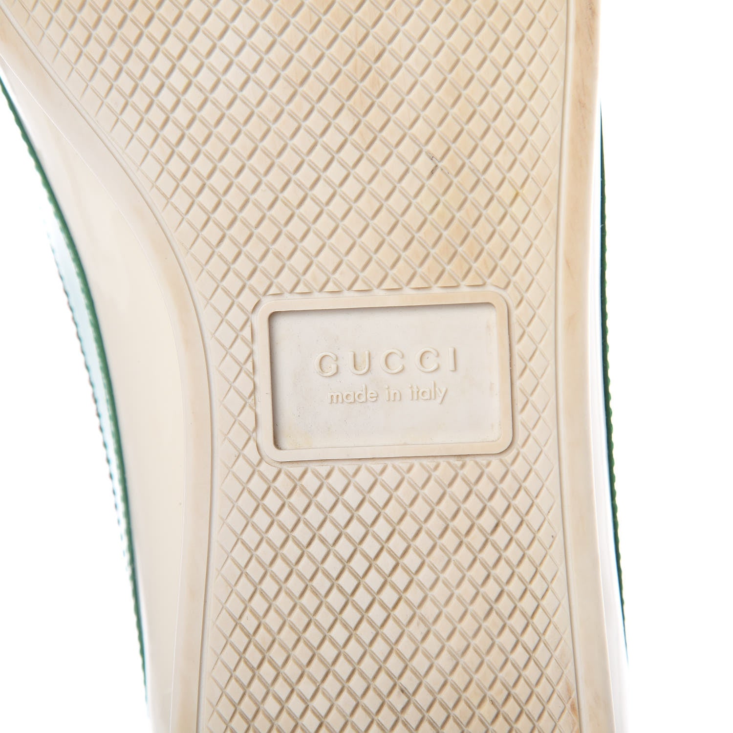 Gucci Patent Crystal Web GG Womens Falacer Sneakers 40 Mystic White New Shamarock Red 9 of 11