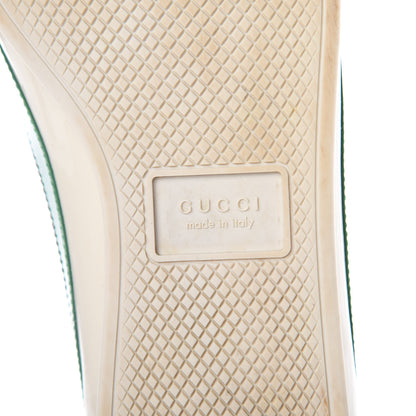 Gucci Patent Crystal Web GG Womens Falacer Sneakers 40 Mystic White New Shamarock Red 9 of 11