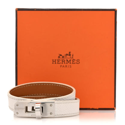 Hermes Epsom Kelly Double Tour Bracelet S White 7 of 7