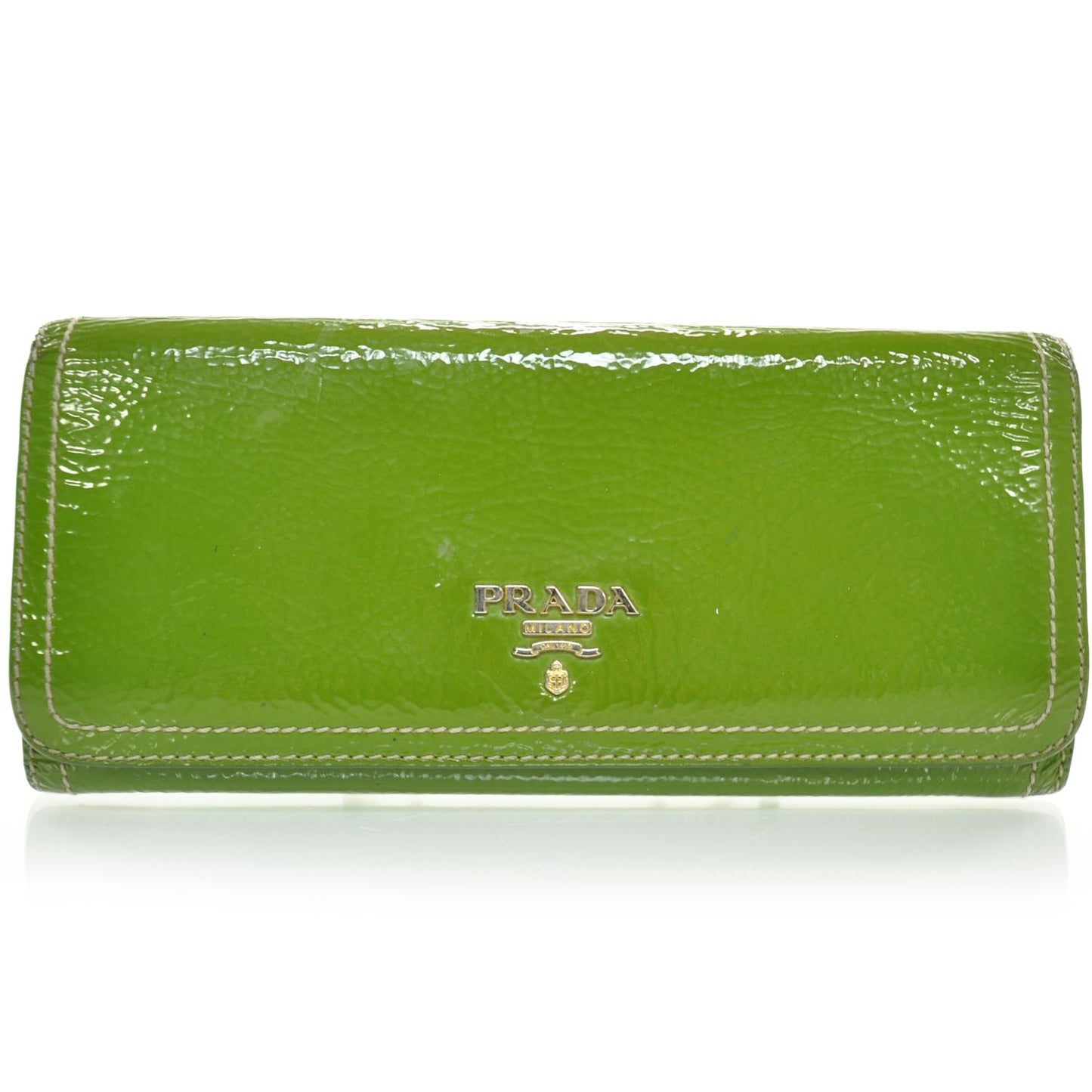 Vernice Continental Wallet Green