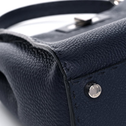 Fendi Cuoio Romano Selleria Medium Peekaboo Iconic Satchel Blue Notte 15 of 17