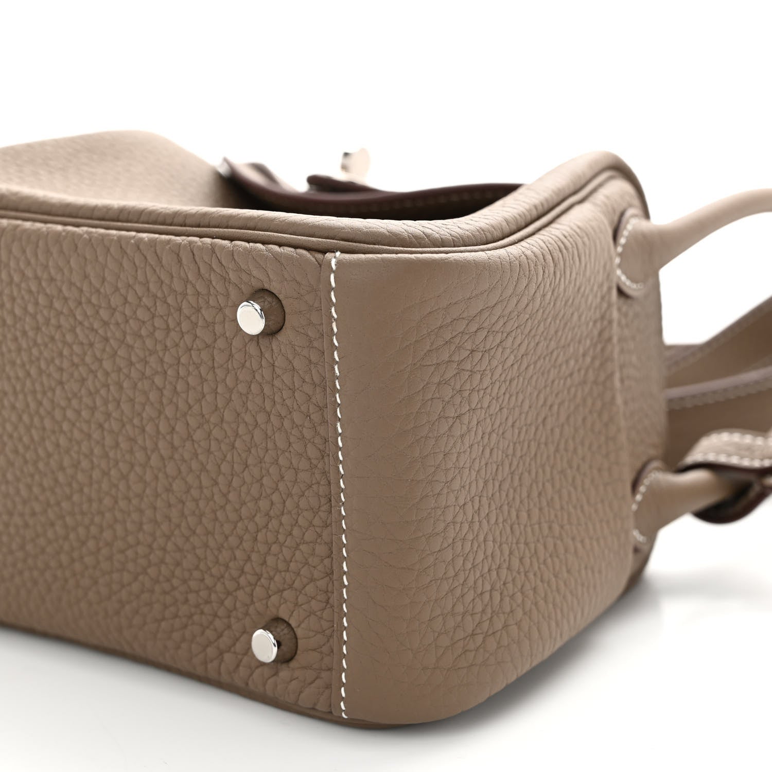 Hermes Taurillon Clemence Mini Lindy 20 Etoupe 10 of 10