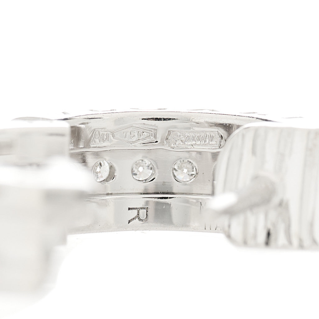 18K White Gold Diamond Small B.Zero1 Hoop Earrings