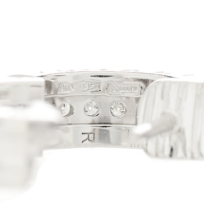 Bulgari 18K White Gold Diamond Small B.Zero1 Hoop Earrings 4 of 5