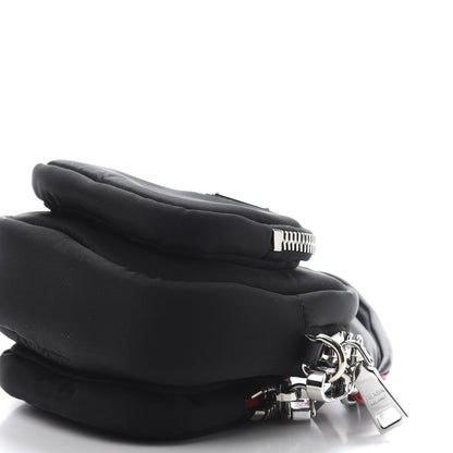 Prada Tessuto Nylon Pocket Small Wristlet Pouch Black Fuoco 7 of 9