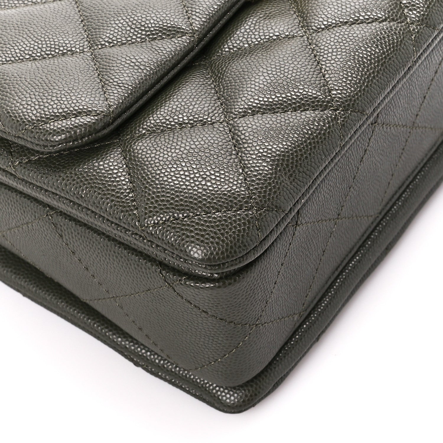 Chanel Caviar Quilted Mini Coco First Flap Khaki 9 of 10