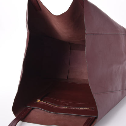 Celine Lambskin Medium Horizontal Cabas Burgundy 5 of 5