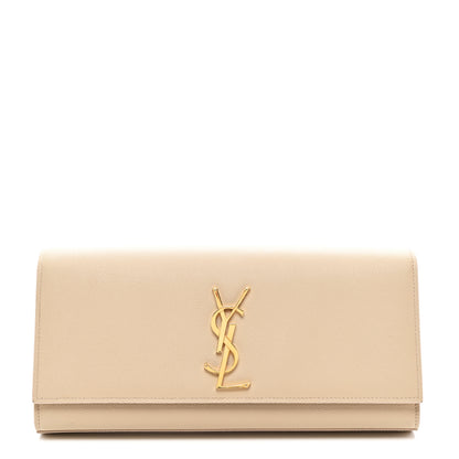Saint Laurent Grain De Poudre Classic Monogram Cassandre Clutch Nude Powder 1 of 7