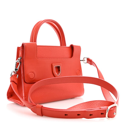 Christian Dior Grained Calfskin Mini Diorever Flap Inferno Red 3 of 10