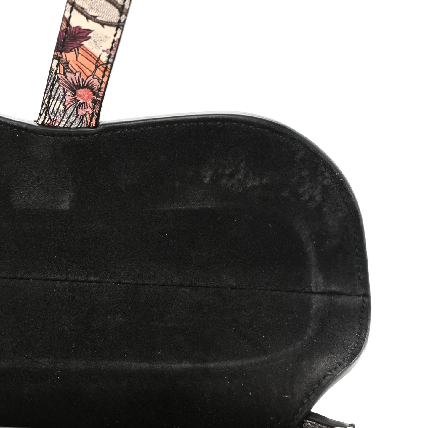 Calfskin Embroidered Phoenix Mini Saddle Bag Red Multicolor