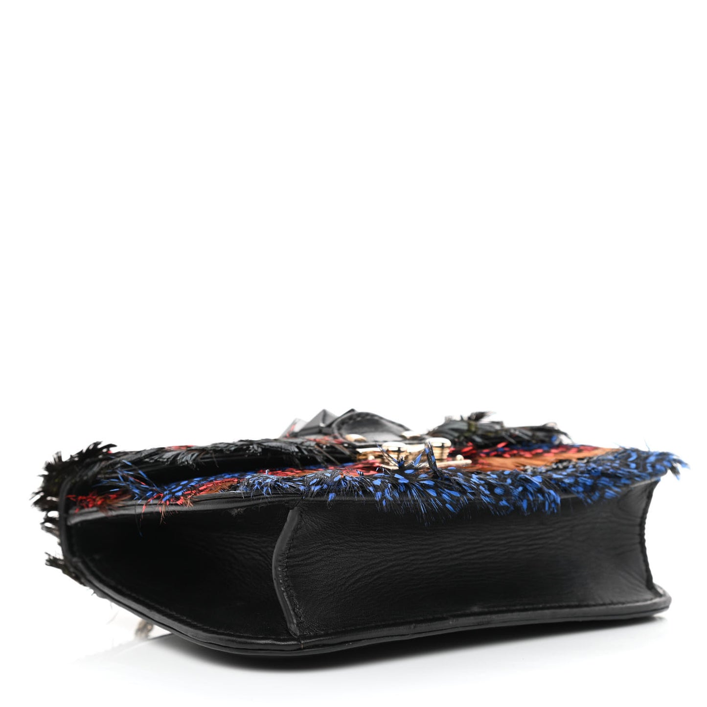 Feather Small Glam Lock Rockstud Flap Multicolor
