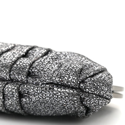 Christian Louboutin Glitter Fabric Crossbody Clutch Silver 9 of 9