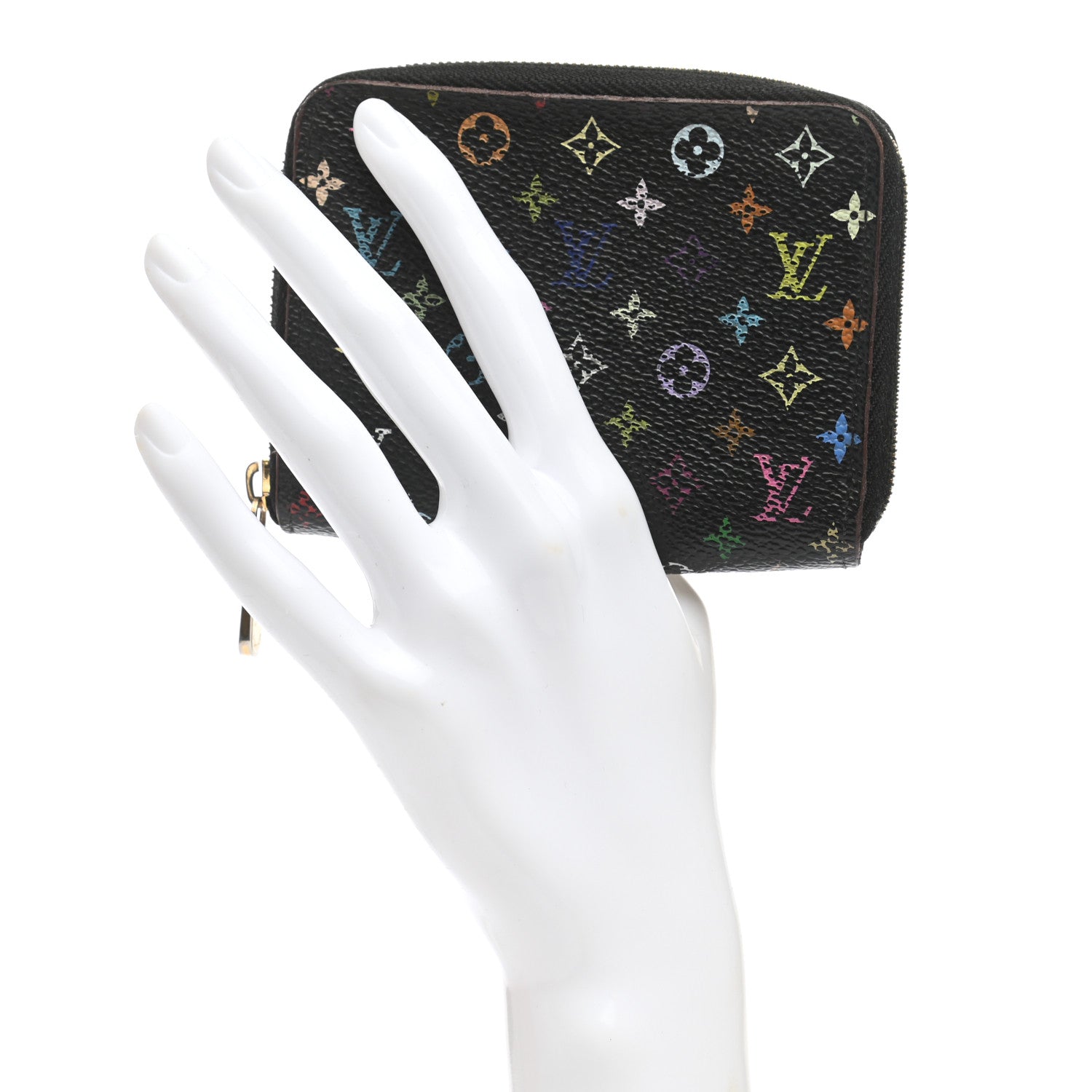 Louis Vuitton Monogram Multicolor Zippy Coin Purse Black Grenade 2 of 11