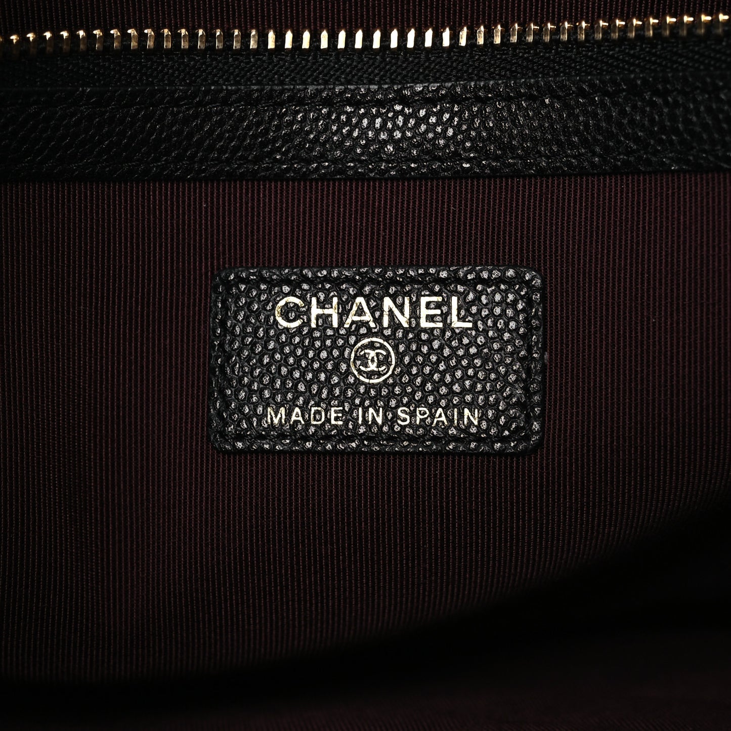 Caviar Quilted Large Cosmetic Case Black