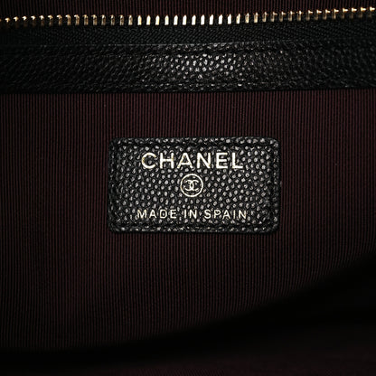 Chanel Caviar Quilted Large Cosmetic Case Black 6 of 8
