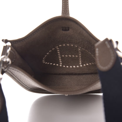 Hermes Taurillon Clemence Amazone Evelyne TPM Etoupe Bleu Indigo 5 of 7