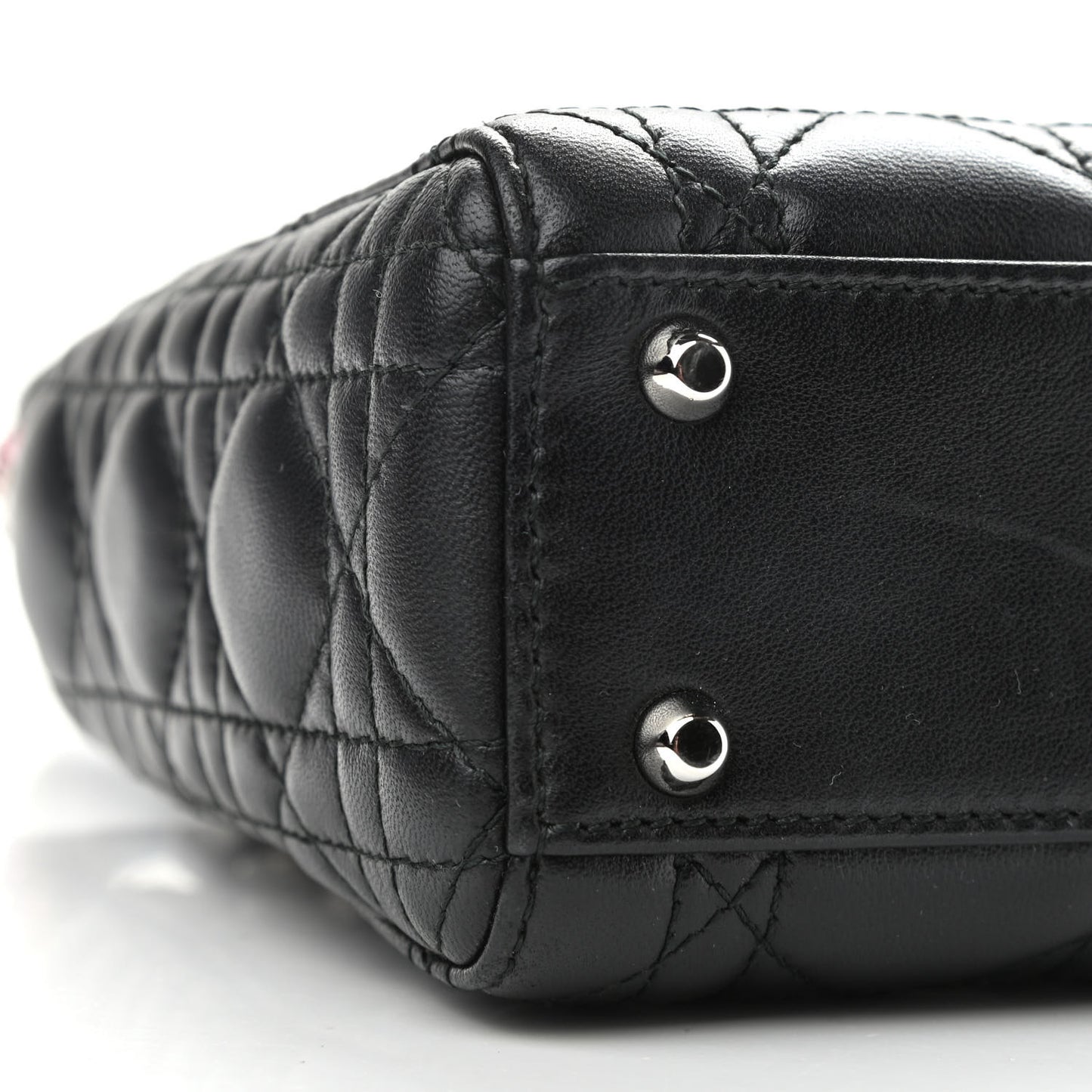 Lambskin Cannage Mini Lady Dior Black