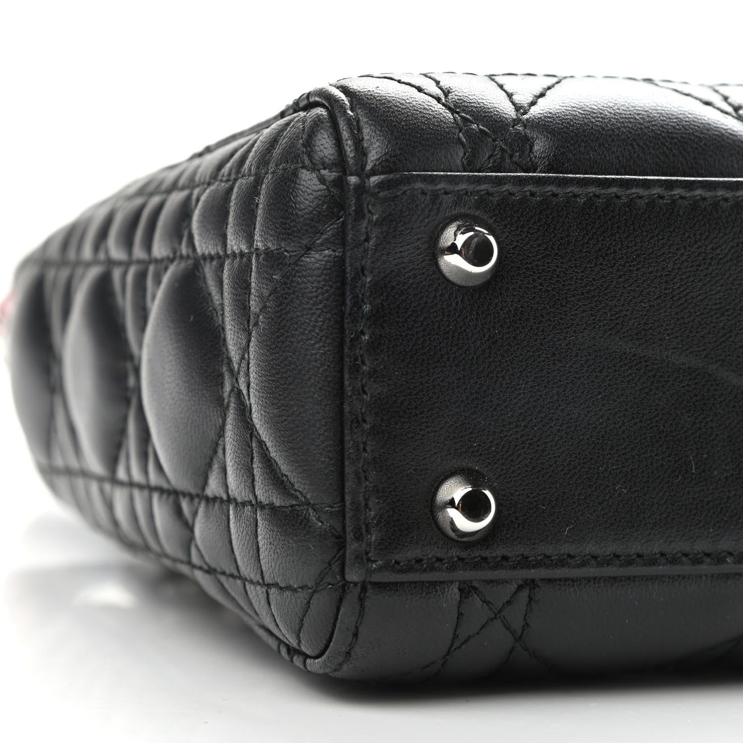 Christian Dior Lambskin Cannage Mini Lady Dior Black 4 of 7