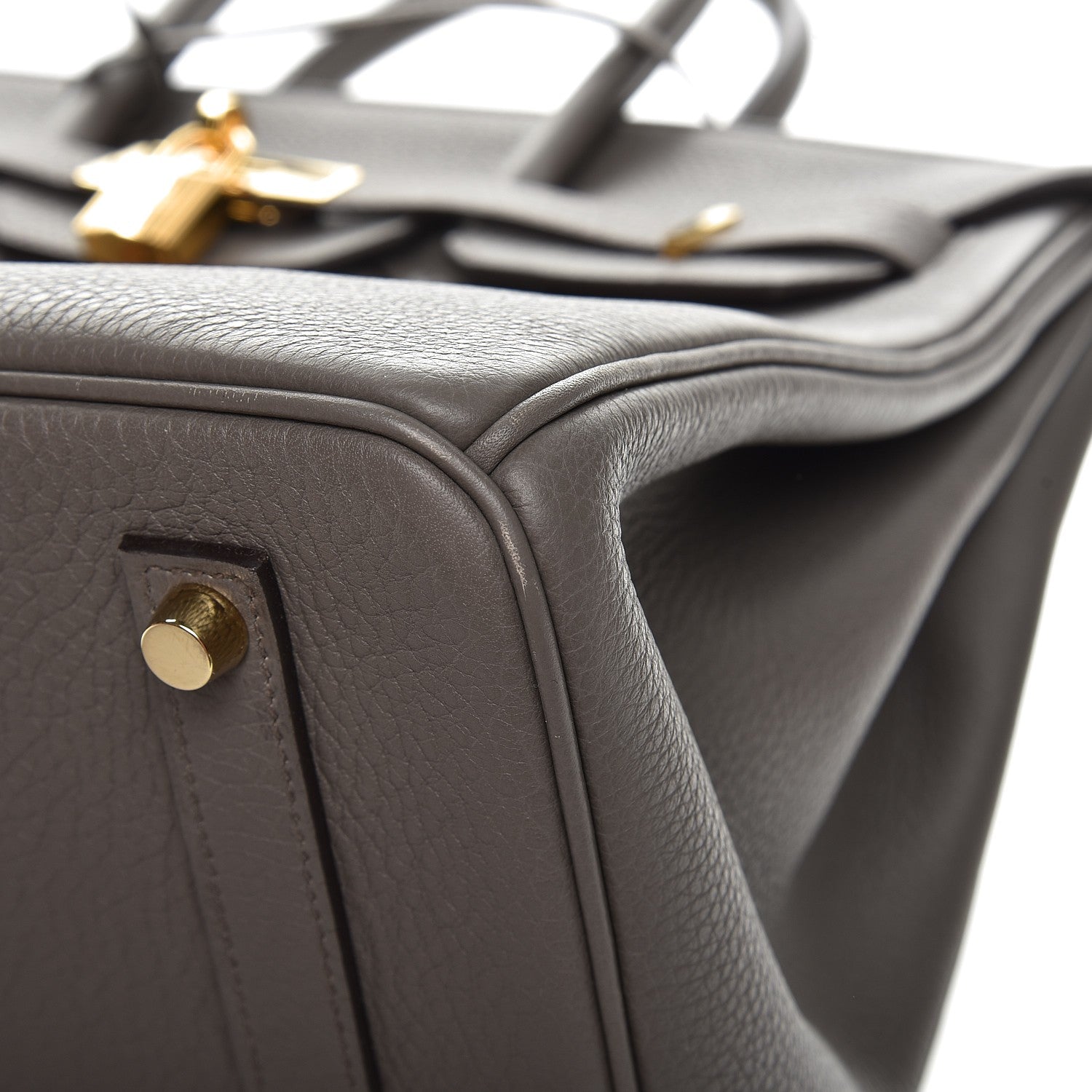 Hermes Taurillon Clemence Birkin 35 Etain 38 of 41