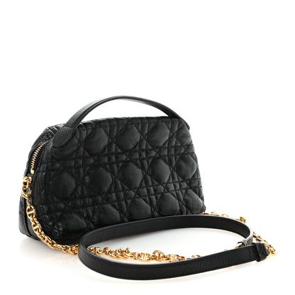 Christian Dior Supple Calfskin Cannage D-Cosy Pouch Black 3 of 9