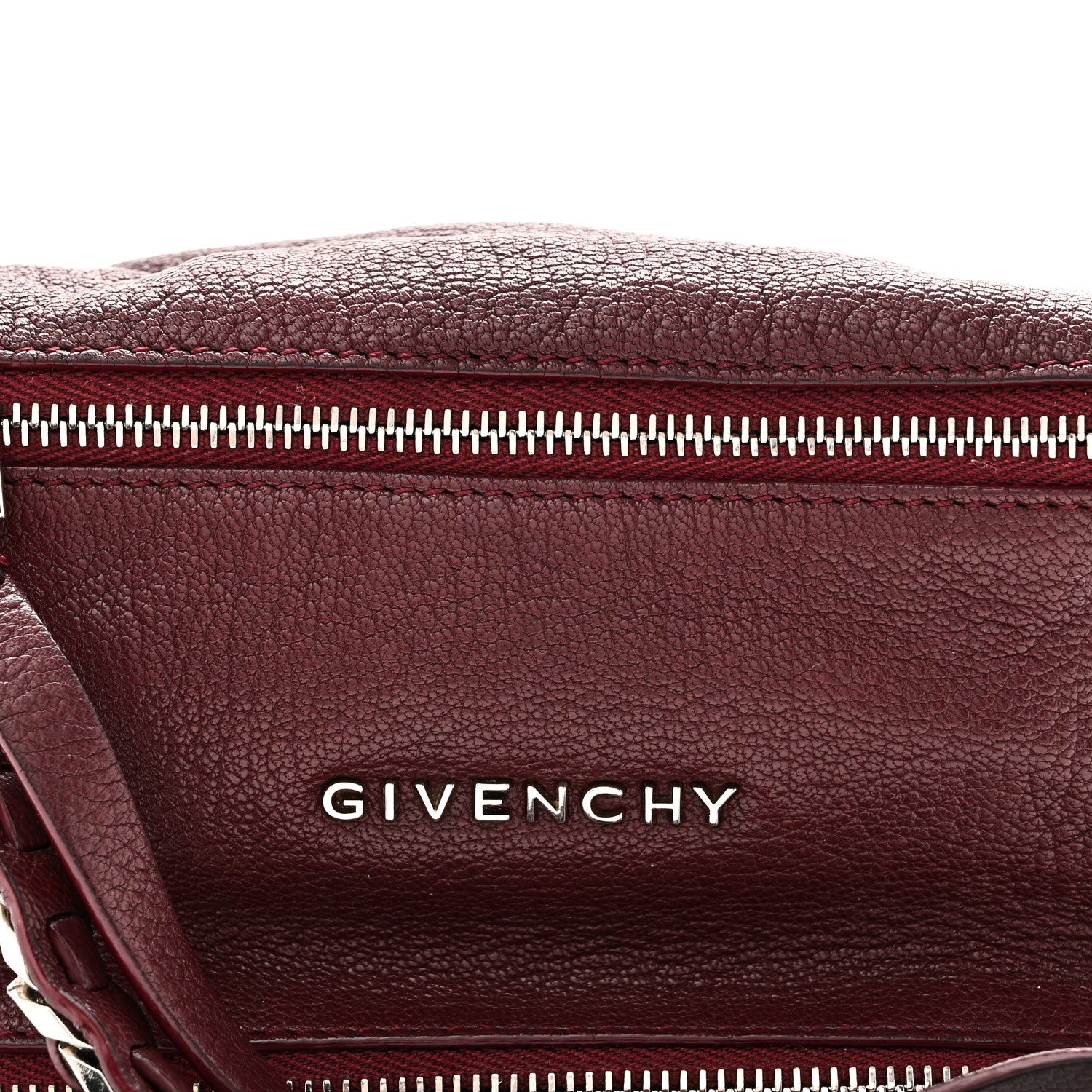 Givenchy Sugar Goatskin Pandora Wristlet Oxblood 1781178