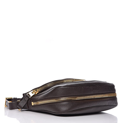 Tom Ford Pebbled Calfskin Large Jennifer Dark Brown 4 of 12