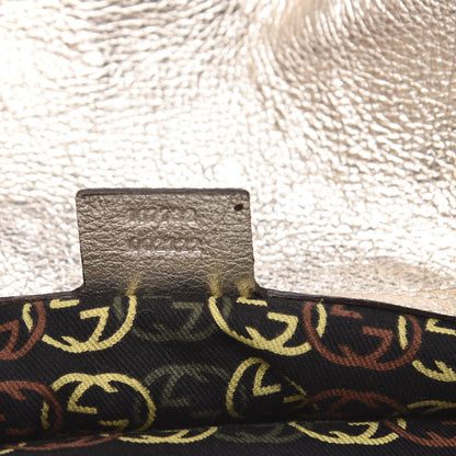 Gucci Metallic Calfskin Medium Britt Tassel Shoulder Bag Platinum 7 of 10