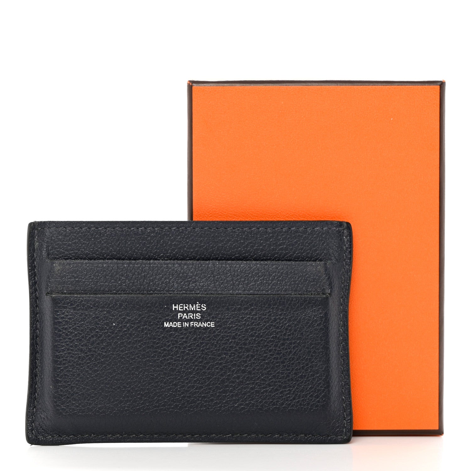 Hermes Evercolor Citizen Twill Card Case Bleu Nuit Vert Moyen Bleu Saphir 13 of 13