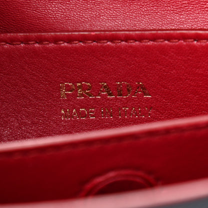 Prada Saffiano Cuir Small Double Bag Baltico Fuoco 7 of 11