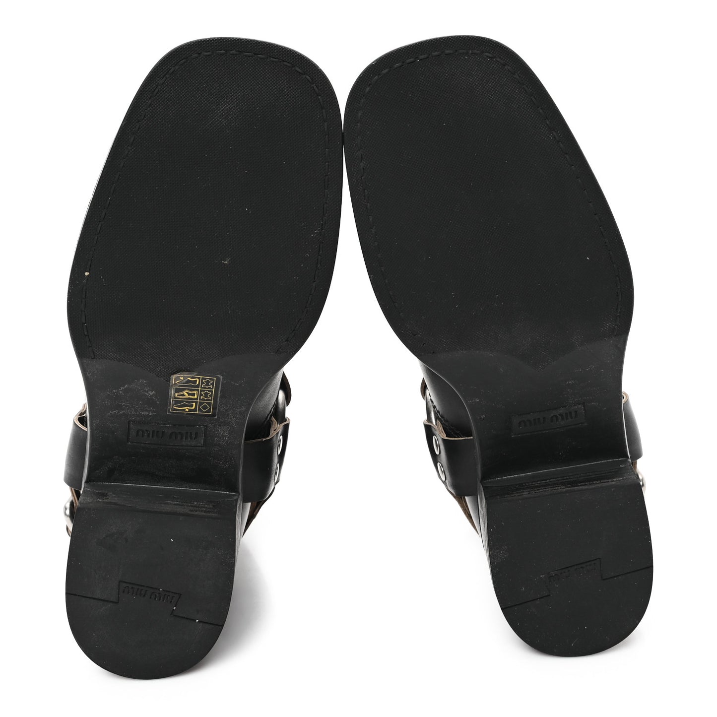 Calfskin Harness Enigneer Boots 40 Black