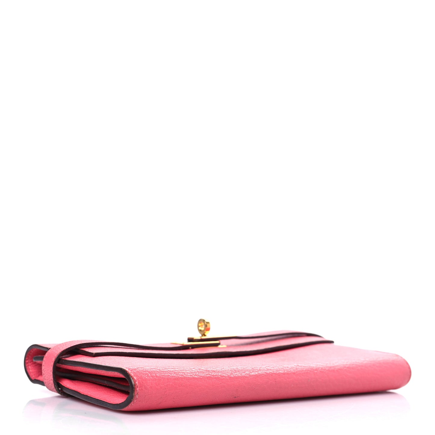 Chevre Mysore Kelly Longue Wallet Rose Azalee