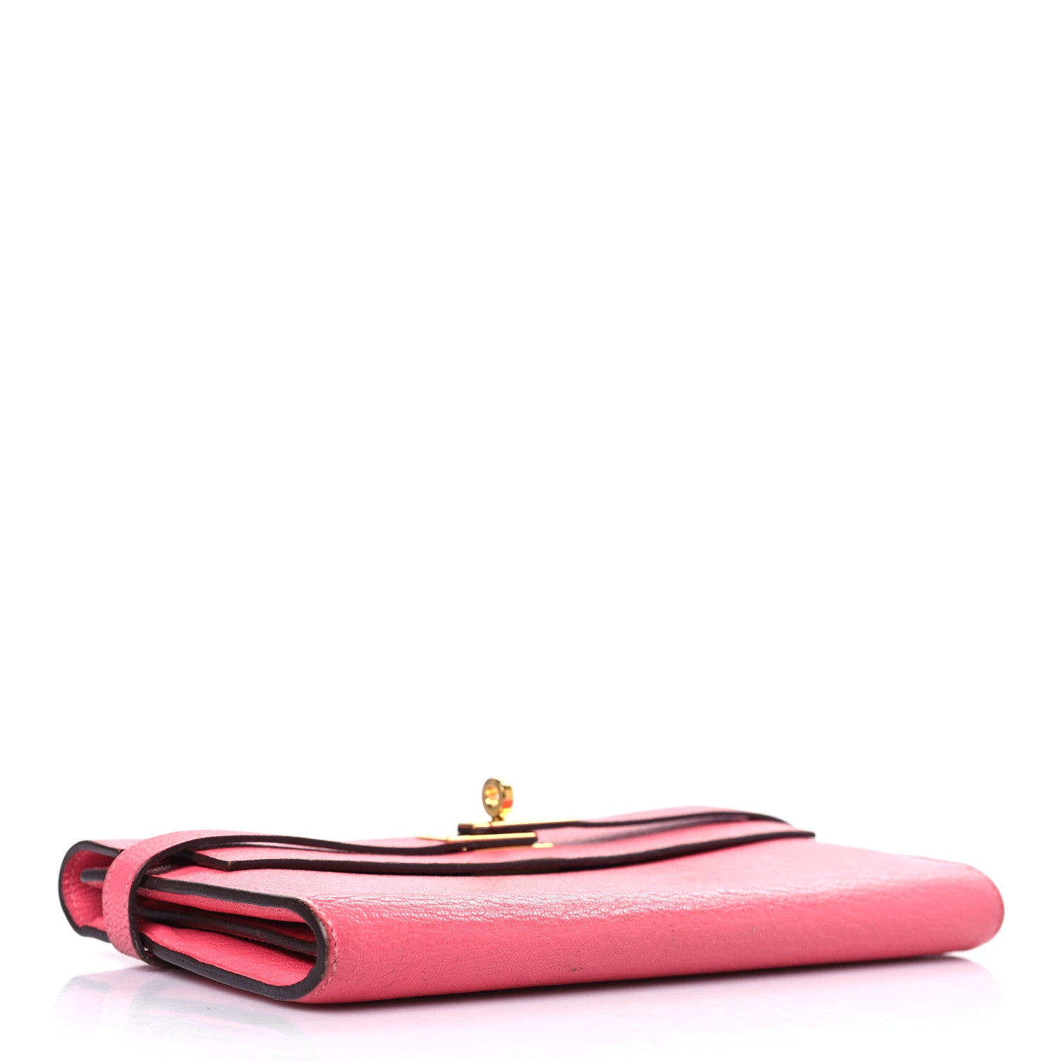 Hermes Chevre Mysore Kelly Longue Wallet Rose Azalee 4 of 14