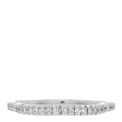 Chanel 18K White Gold Diamond Camellia Pave Band Ring 52 6 3 of 5