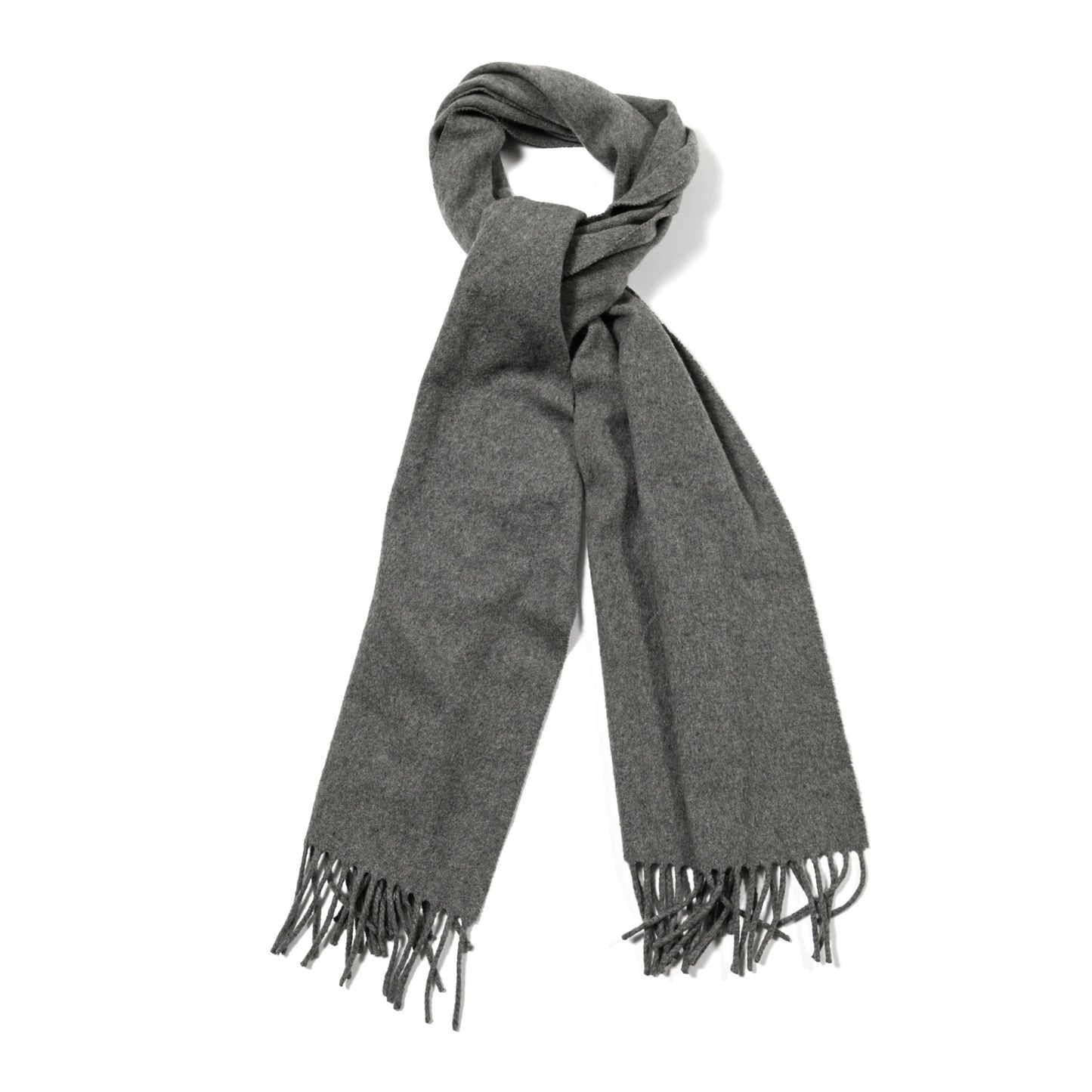 Cashmere Chain CC Fringe Scarf Grey